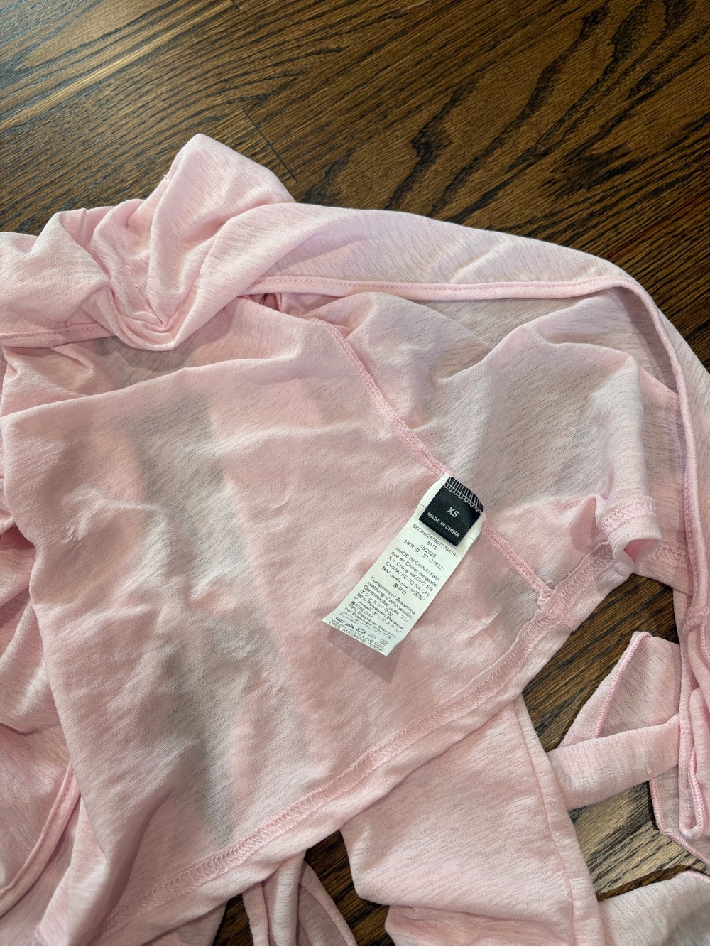 Light Pink Wrap Top - Picture 3 of 3